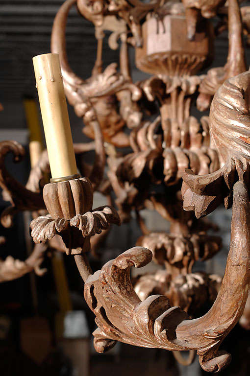 20th Century Carved Italian Monkey Chandelier