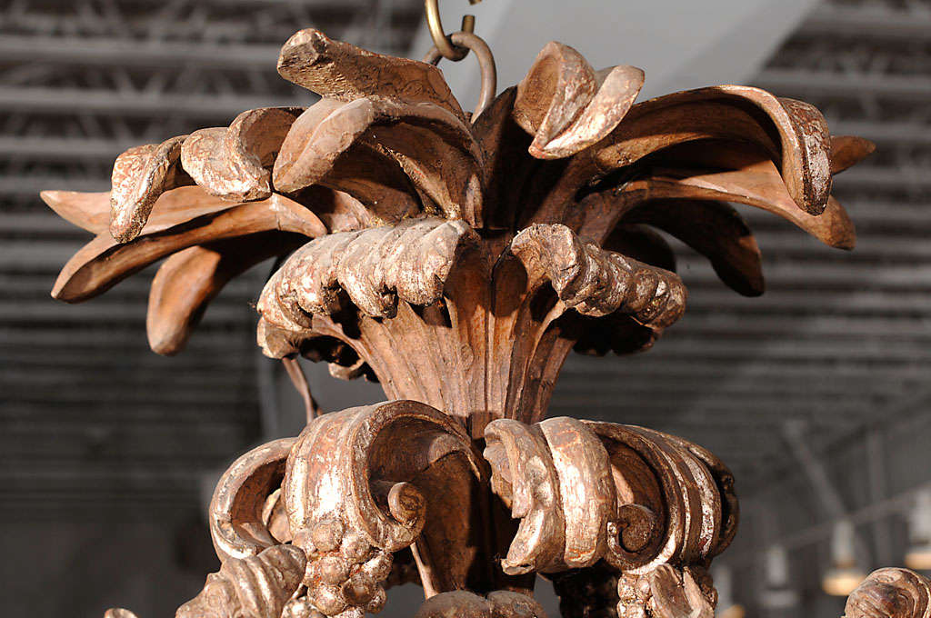 Carved Italian Monkey Chandelier 4