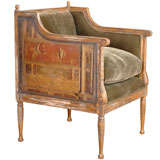 Hand Painted Bergere with Pompei Mystery Frescos
