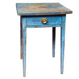 Simply Wonderful Blue Painted Pennsylvania One Drawer Stand