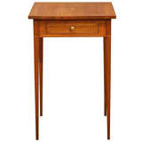 Delicate New England Inlaid Cherry One Drawer Side Table Delicate New England Inlaid Cherry One Drawer Side Table