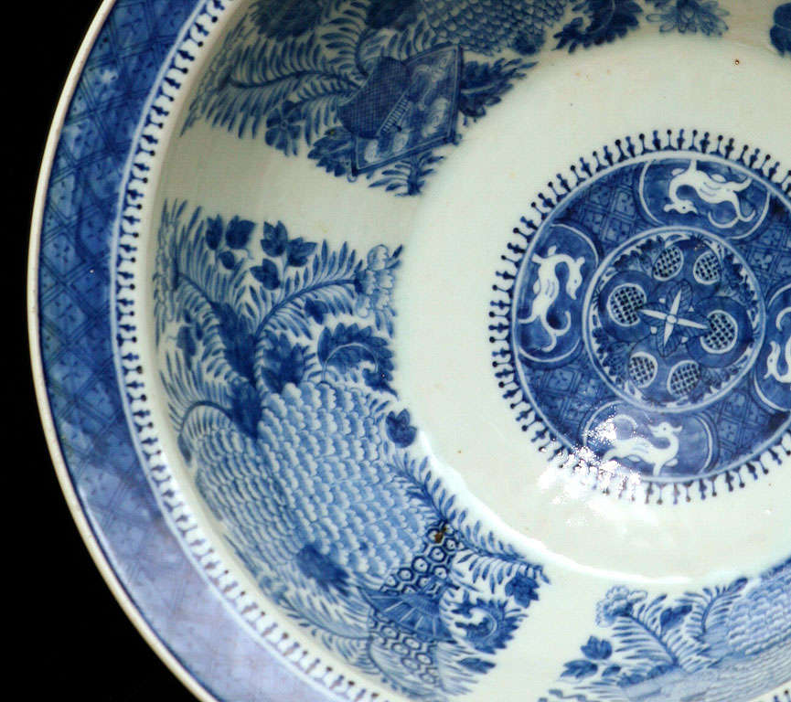 19th Century Large Chinese Fitzhugh Blue and White Bowl