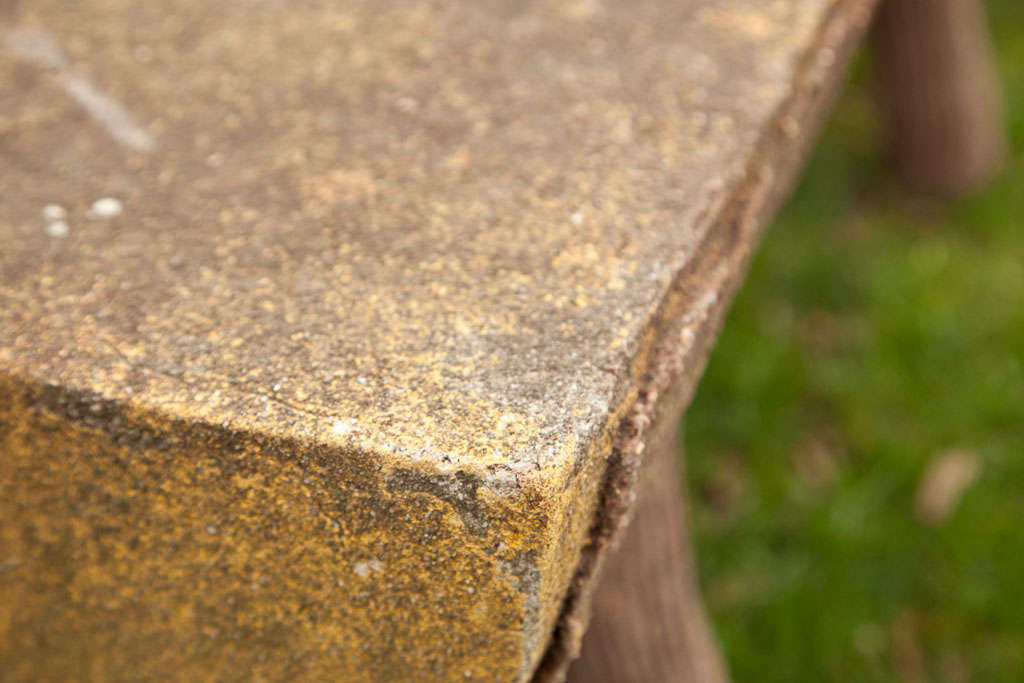 Mid-20th Century Faux Stone Bench