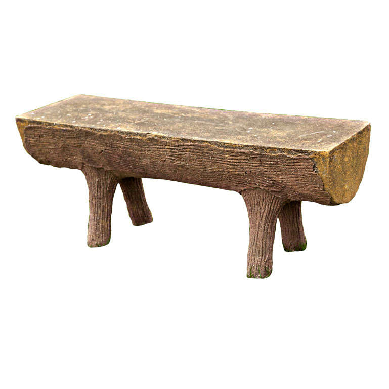 Faux Stone Bench