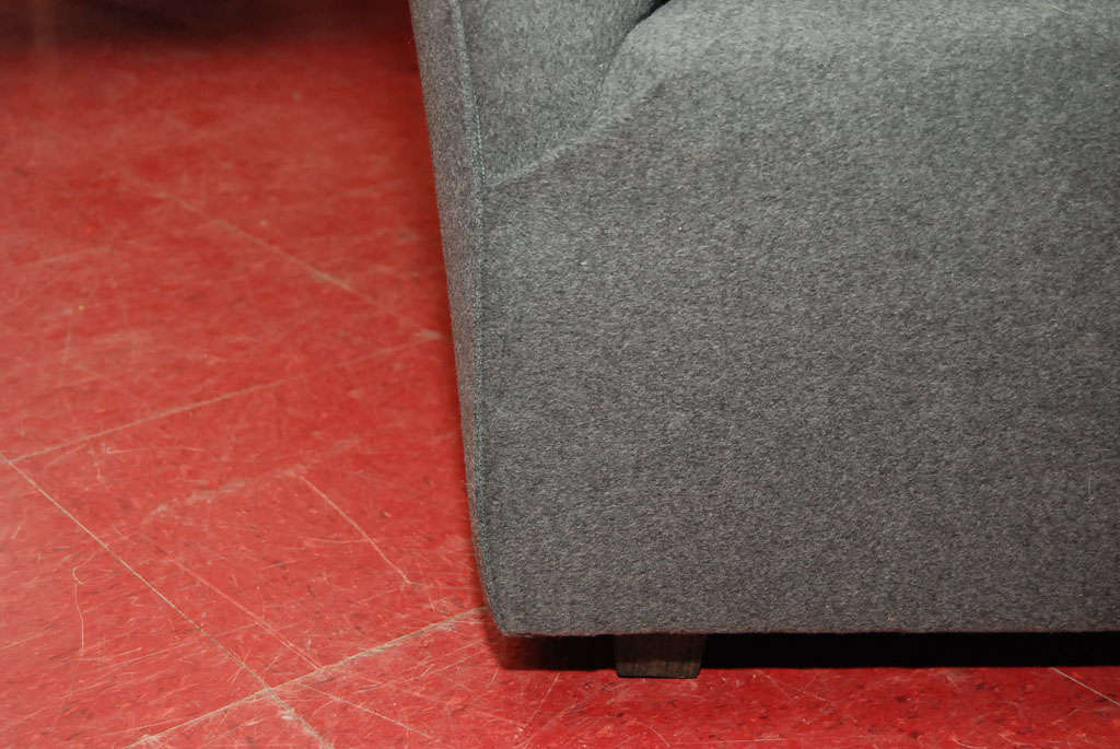 Charcoal Grey Wool Flannel Sofa For Sale at 1stDibs