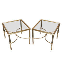 Vintage Brass Occasional Tables in the Maison Jansen Style
