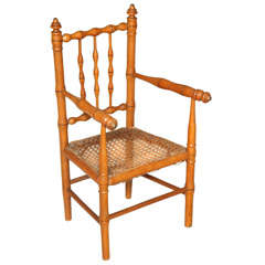 Bamboo Child Chair with Cane Seat
