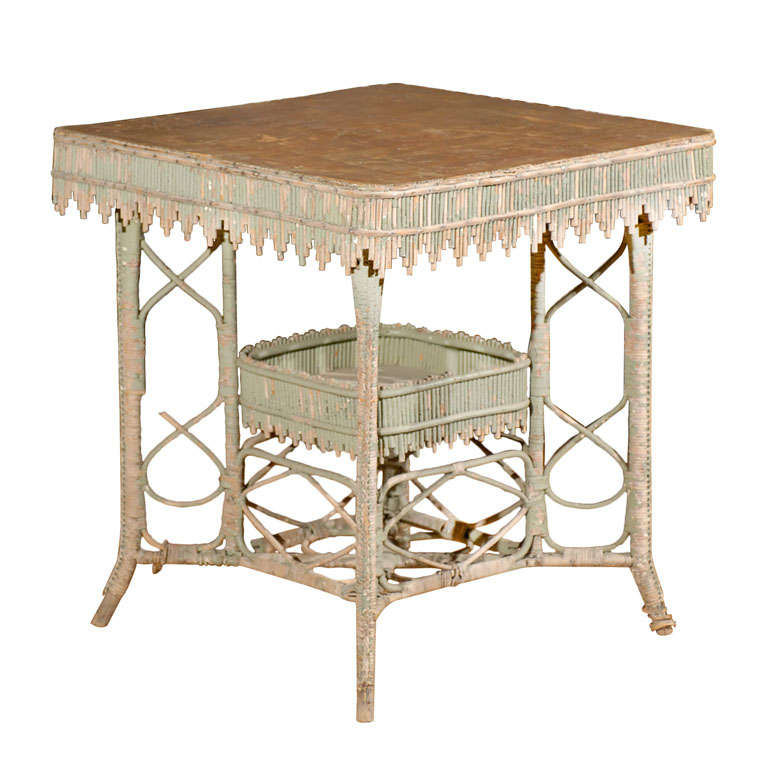 American Rattan Table c. 1890s by Wakefield Rattan Co.