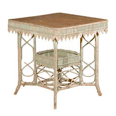 American Rattan Table c. 1890s by Wakefield Rattan Co.