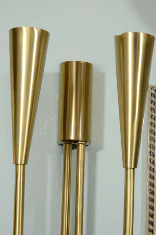 Brass Sconces by Ugo Pollice 1939, Two pair available