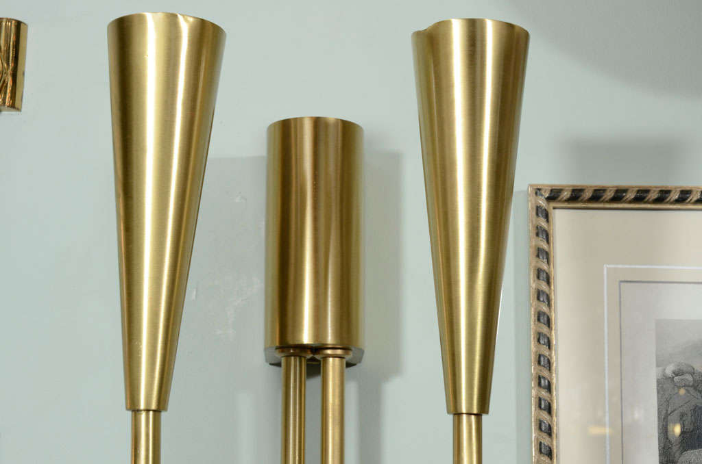 Machine Age Sconces by Ugo Pollice 1939, Two pair available