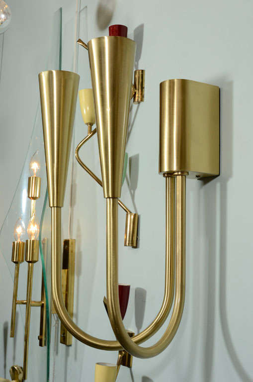 Italian Sconces by Ugo Pollice 1939, Two pair available