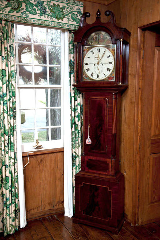 English Mahogany Tall Case Clock For Sale at 1stDibs