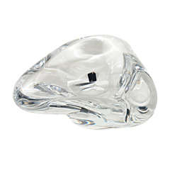 Modernist Crystal Dish by Saint Louis