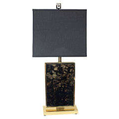 Mid Century Modern Architectural Lamp with Tortoise Plexiglass