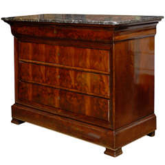 Louis Philippe Flame Mahogany Commode