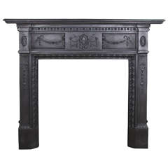 Antique Victorian Cast Iron Fireplace Surround