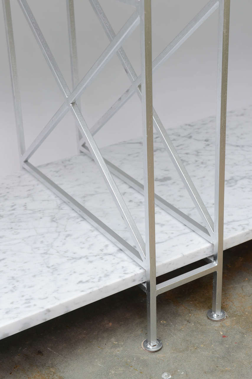 American Marble or Iron Shelf Unit For Sale