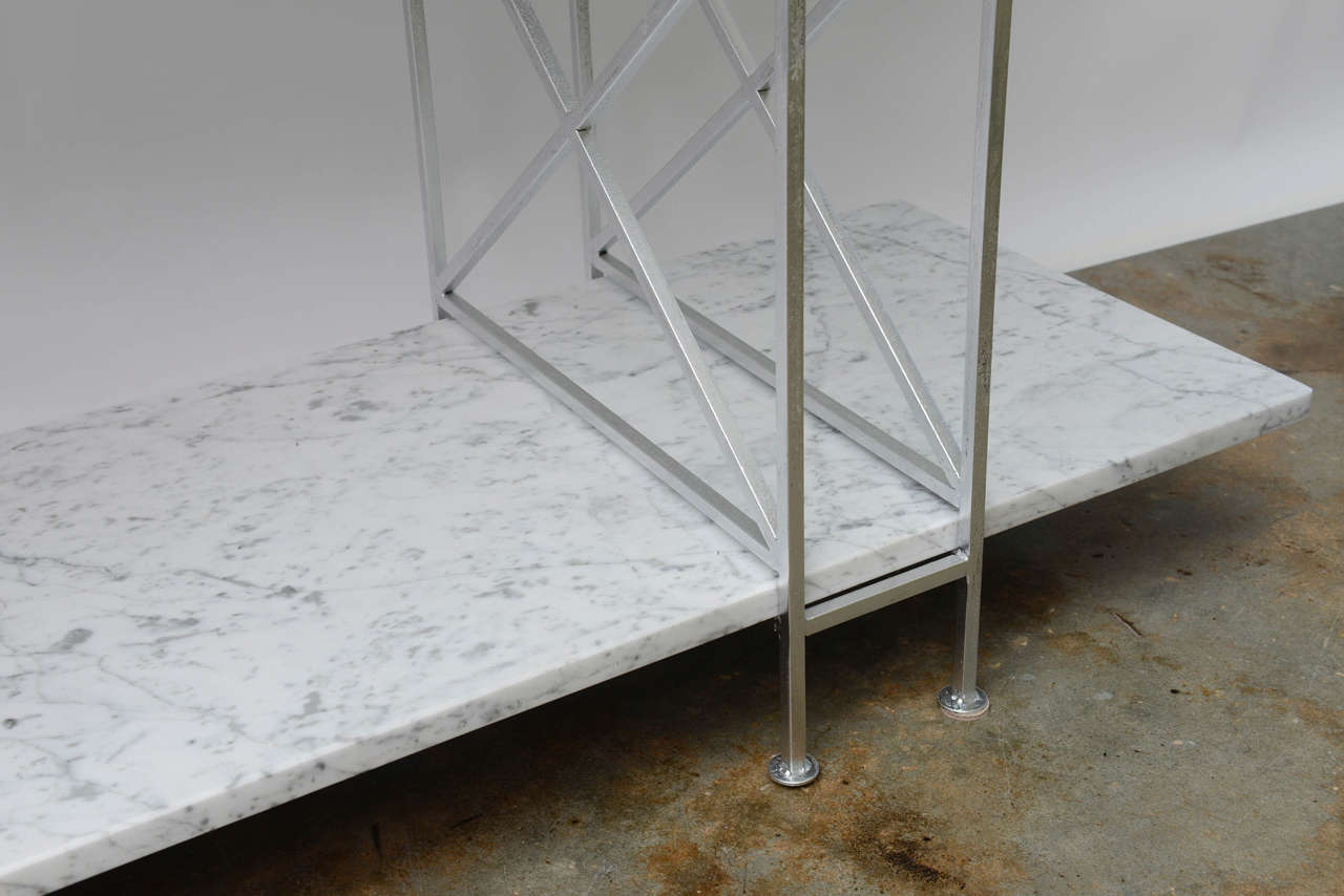 Marble or Iron Shelf Unit For Sale 1