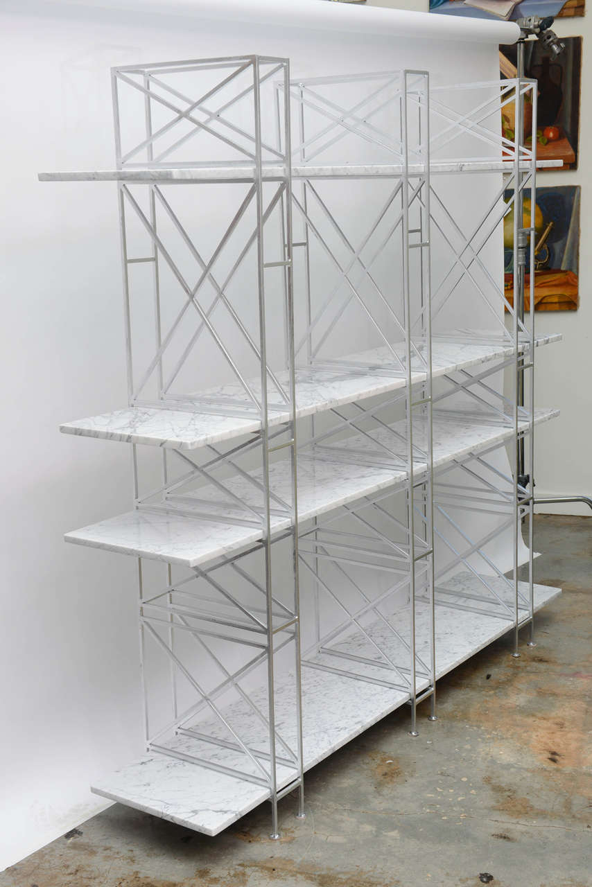Marble or Iron Shelf Unit For Sale 4