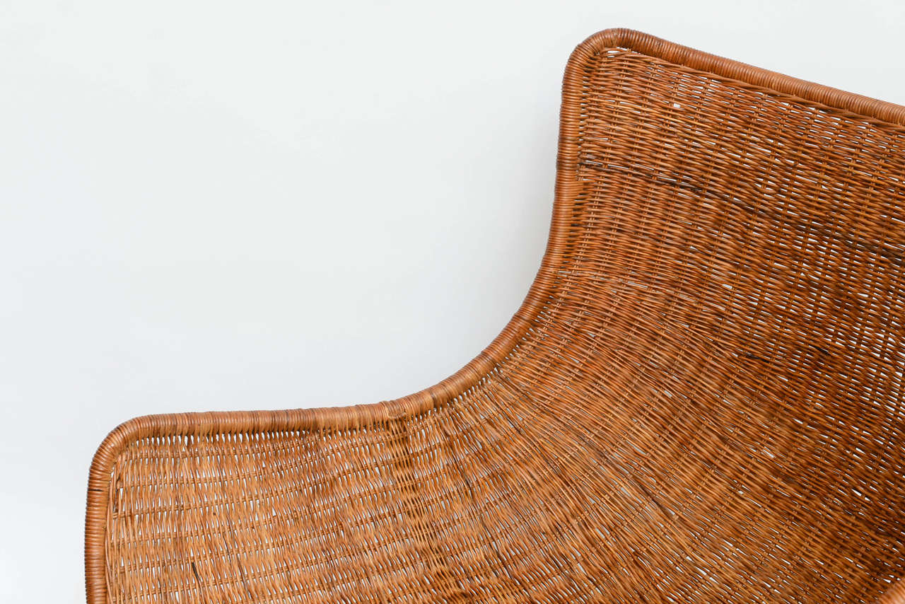Late 20th Century Moderne Wicker Chair