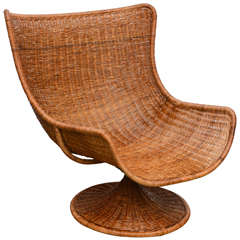 Vintage Moderne Wicker Chair