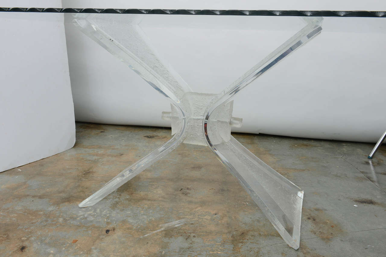 Lucite Table and Six Chairs 1