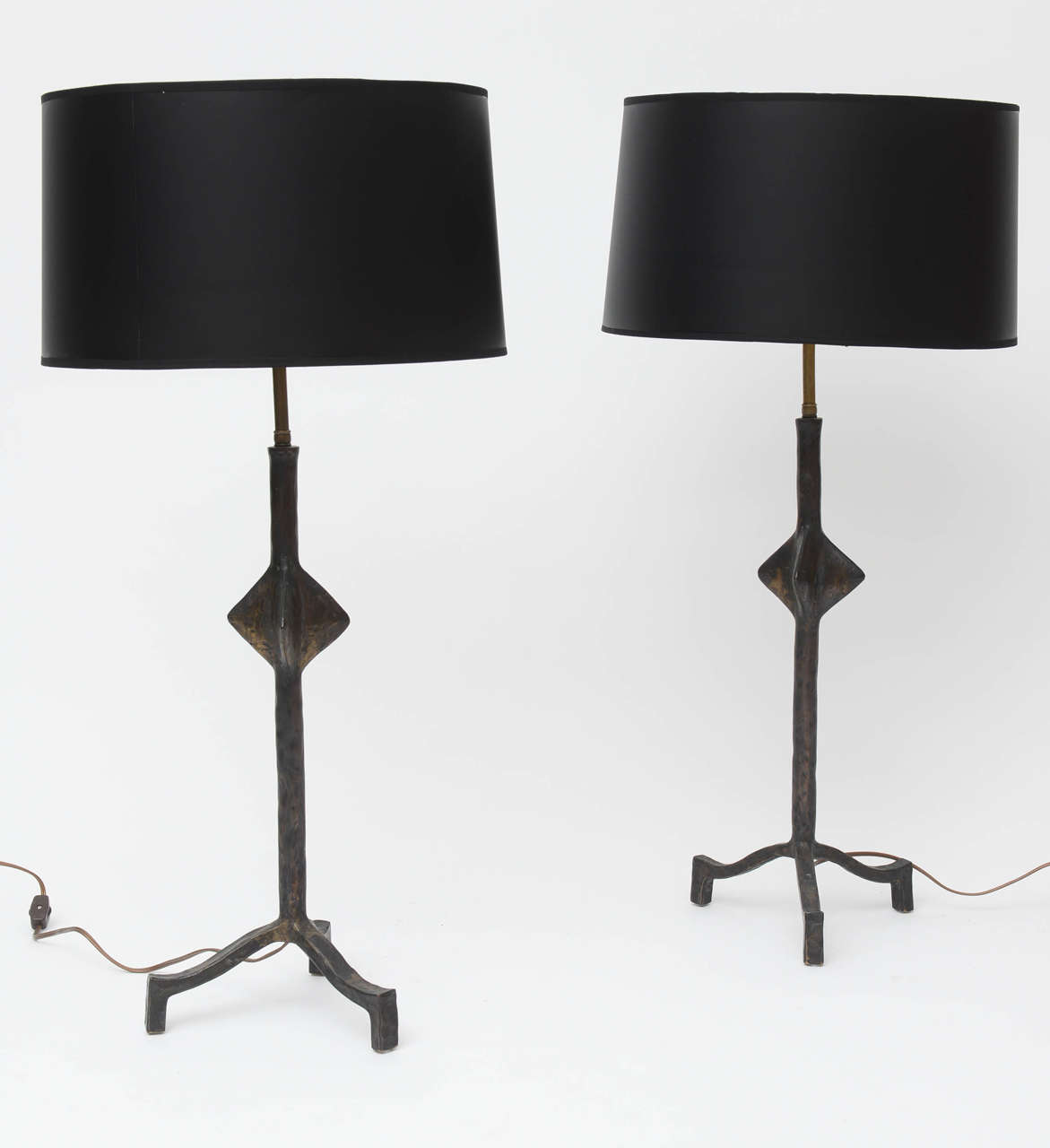 Bronze Table Lamps In Good Condition In West Palm Beach, FL