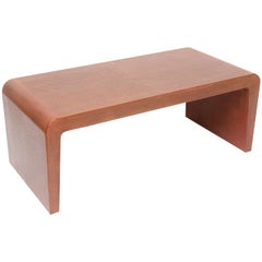 Karl Springer Embossed Leather Table