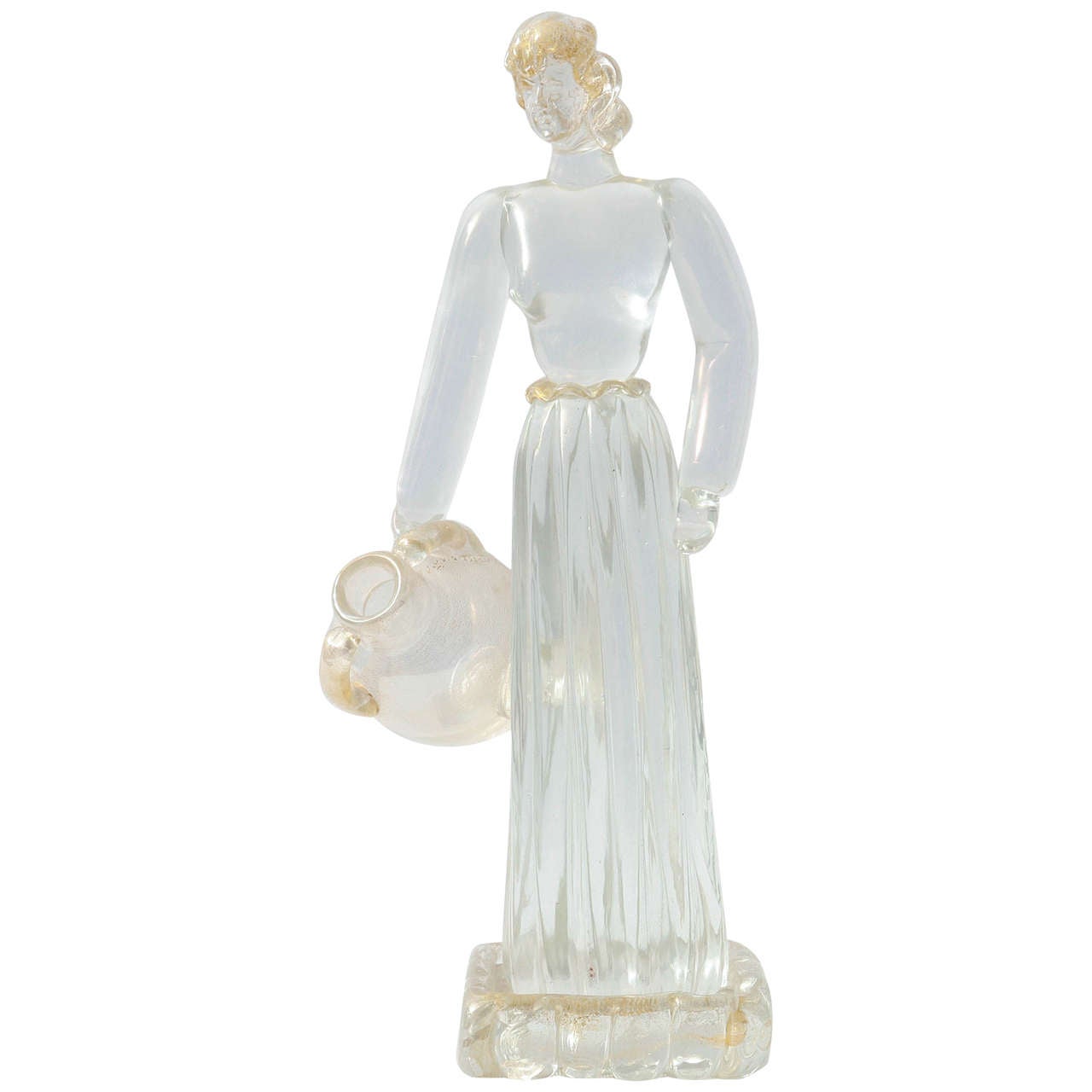 Ercole BAROVIER, Donna Con Anfora Figurine