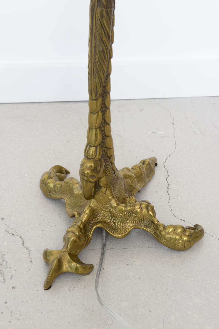 P.E. Guerin French Brass Floor Lamp with Eagle Motif 2