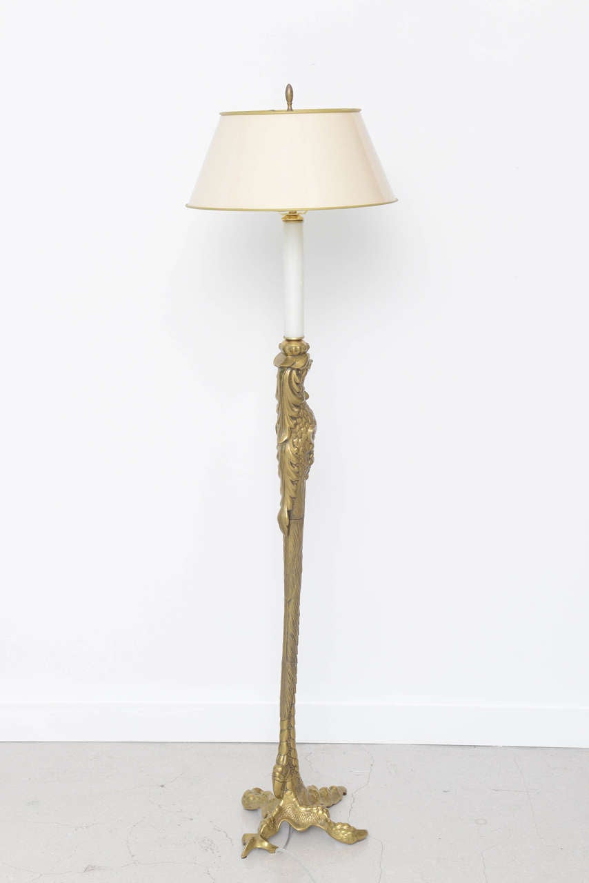 P.E. Guerin French Brass Floor Lamp with Eagle Motif 3