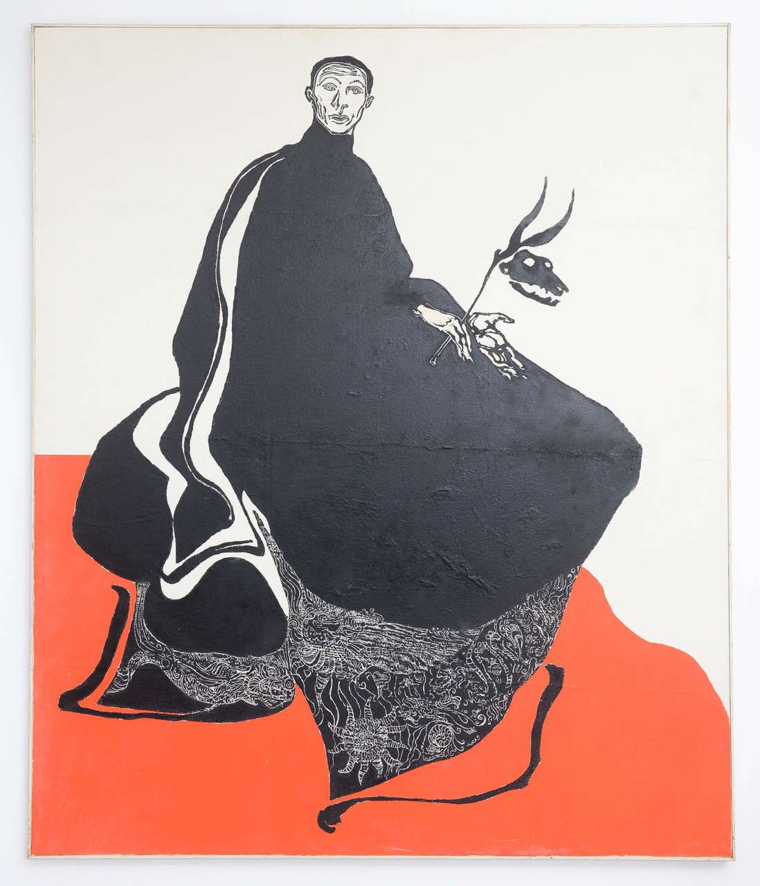 Monumental woodblock print by listed American artist Ben Smith.