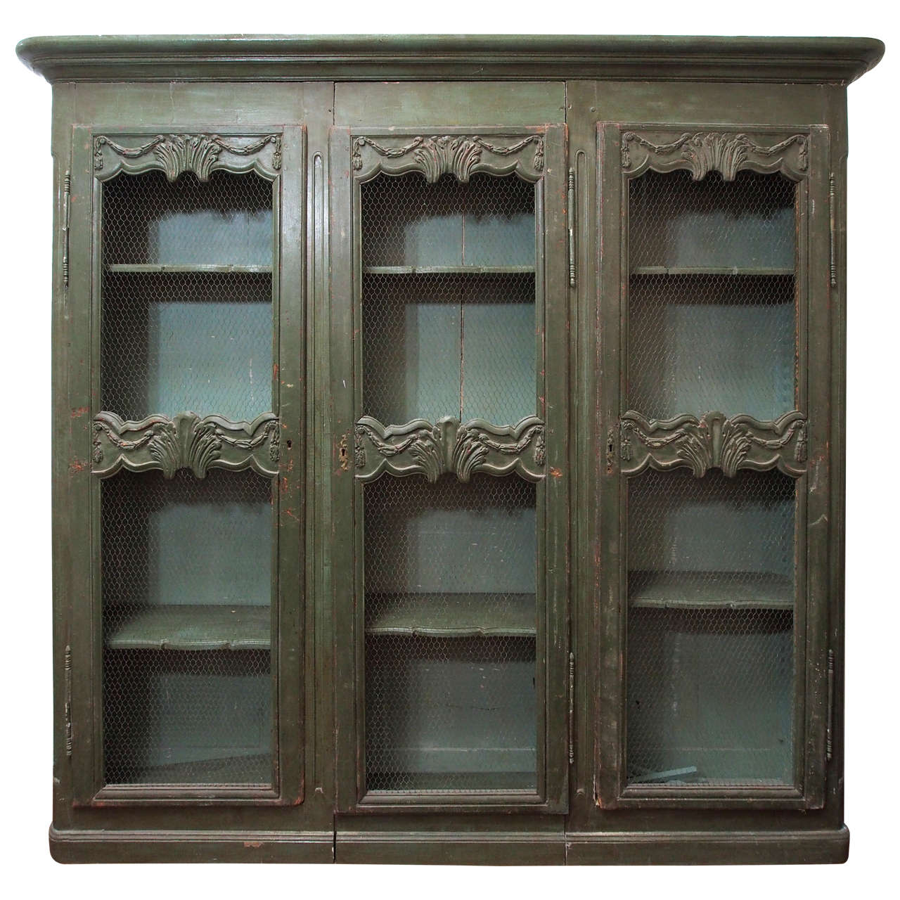 19th Century Painted Bookcase For Sale