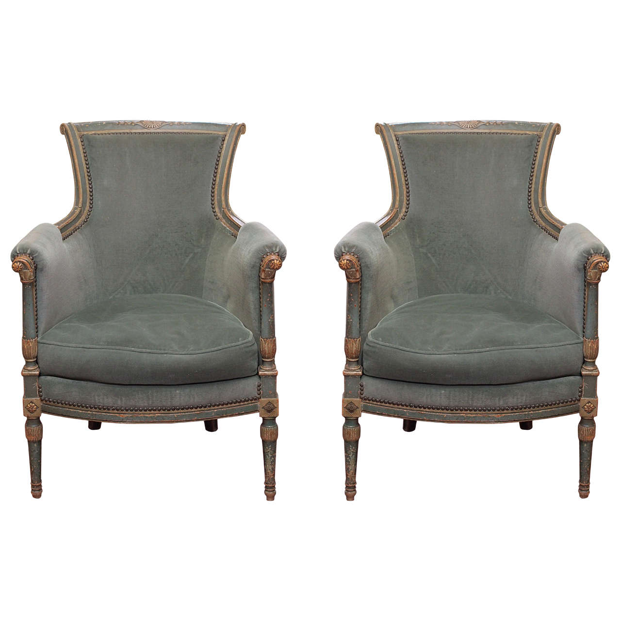 Pair of Directoire style bergeres