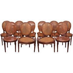 Set of Ten 19th Century Dining Room Chairs