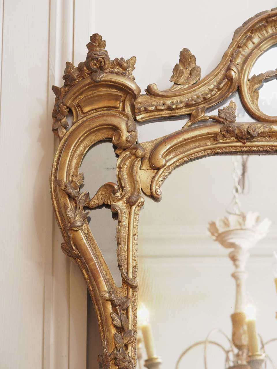 Louis XV Gilt Mirror, 19th Century In Good Condition For Sale In New Orleans, LA