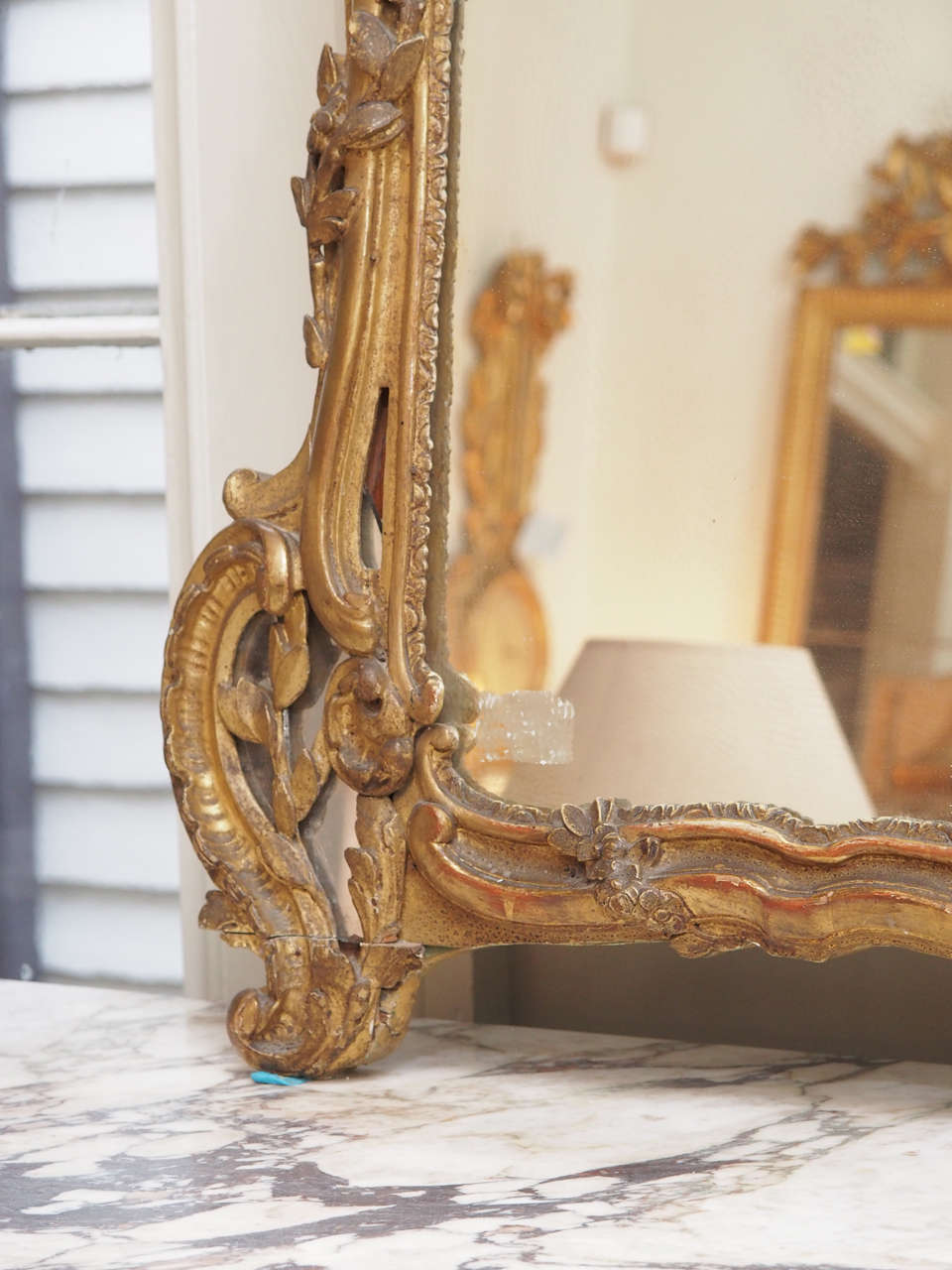 Louis XV Gilt Mirror, 19th Century For Sale 1