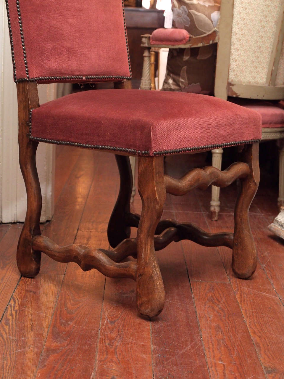 French Set of Eight Mouton Dining Room Chairs