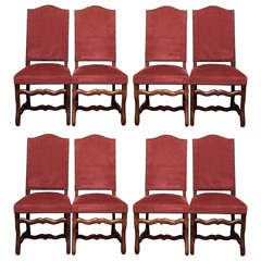 Set of Eight Mouton Dining Room Chairs