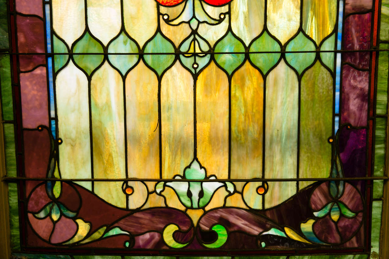 Antique Stain Glass Window from Large Estate at 1stDibs antique