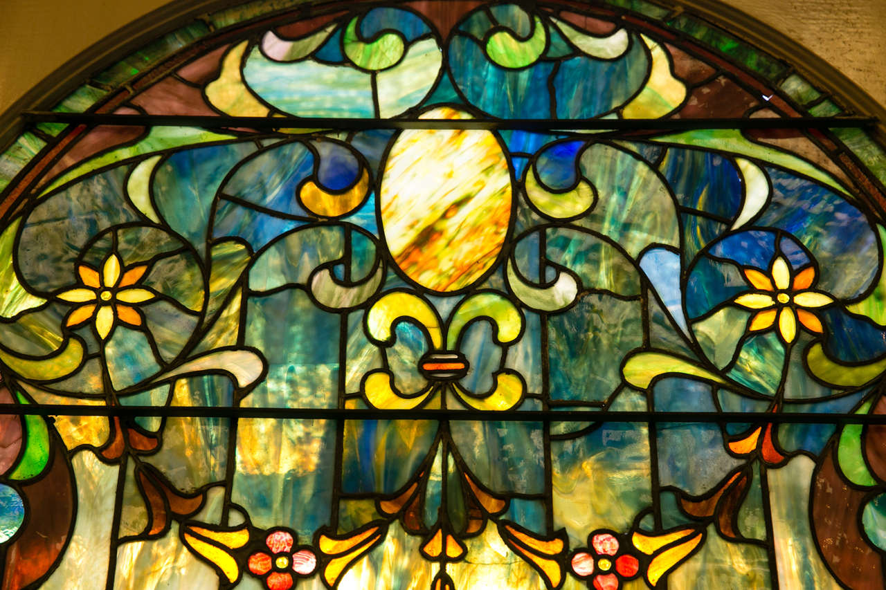 Antique Stain Glass Window from Large Estate at 1stDibs antique