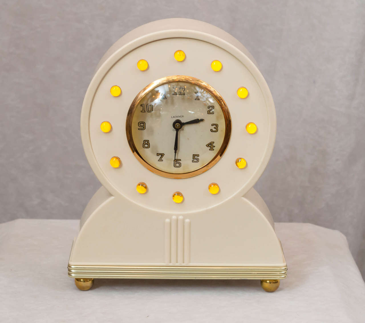 Exceptional Neon Clock by "Lackner, " Art Deco, 1930s