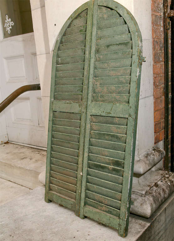 20th Century French Arch top wooden shutters