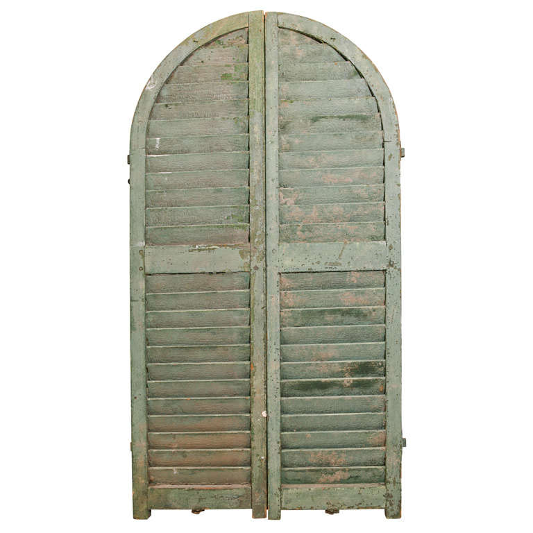 French Arch top wooden shutters