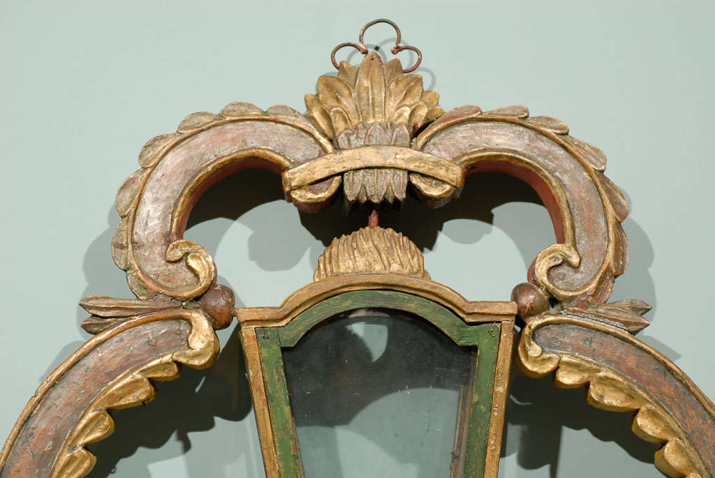 Late 18th-Early 19th Century Italian Painted and Gilded Lantern 3
