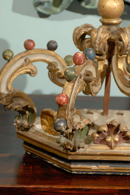 Wood 19th Century Italian Crown