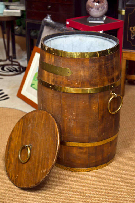 Early 20th Century Barrel Form Ice Cooler 2
