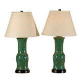 Pair of Hand Thrown Ceramic Lamps by Charles West