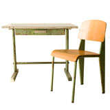 Jean Prouve Cite Desk & Standard Chair